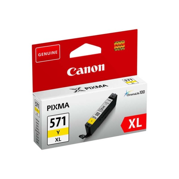 Cartouche d'Encre Canon CLI-571 XL Jaune