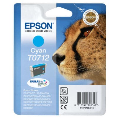 Cartouche Original EPSON T0712 (C13T07124012) Cyan