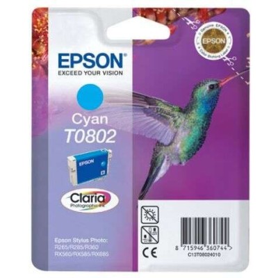 Cartouche Original EPSON T0802 (C13T08024011) Cyan