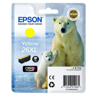 Cartouche Original EPSON 26XL (C13T26344012) Jaune