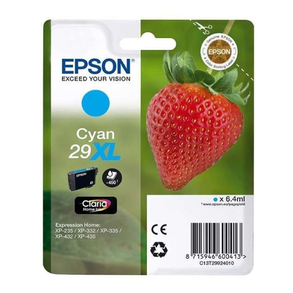 Cartouche d'Encre EPSON 29XL (C13T29924012) Cyan