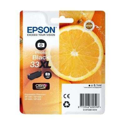 Cartouche Original EPSON 33XL (C13T33614012) Photo noir