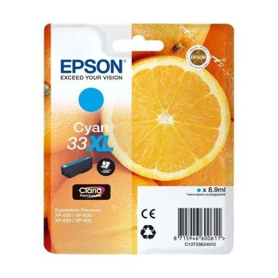 Cartouche Original EPSON 33XL (C13T33624012) Cyan