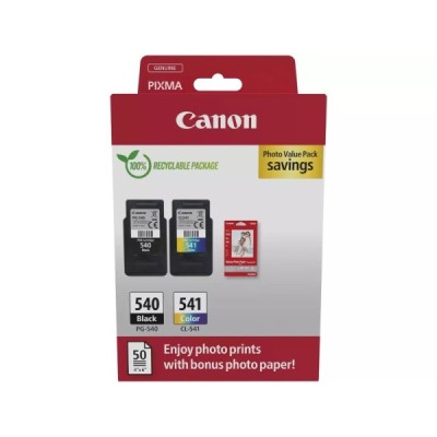 Cartouche d'encre Canon PG-540 / CL-541 Multipack Noir + 3 couleurs