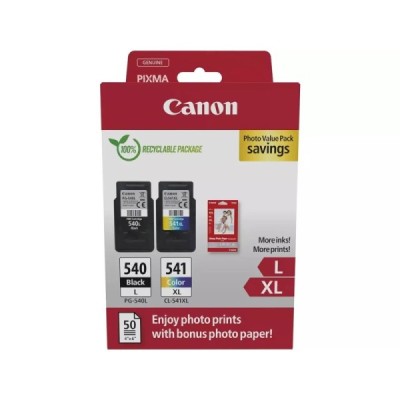 Cartouche d'encre Canon PG-540L / CL-541XL Multipack Noir + 3 couleurs