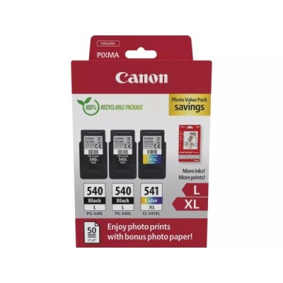 Cartouche d'encre Canon 2X PG-540L / CL-541XL Multipack 2X Noir + 3 couleurs