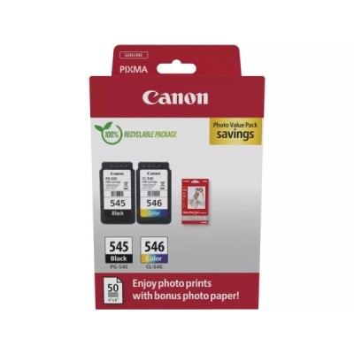 Cartouche d'encre Canon PG-545 / CL-546 Multipack Noir + 3 couleurs