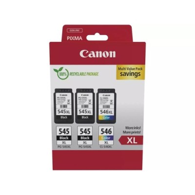 Cartouche d'encre Canon 2X PG-545XL / CL-546XL Multipack Noir + 3 couleurs