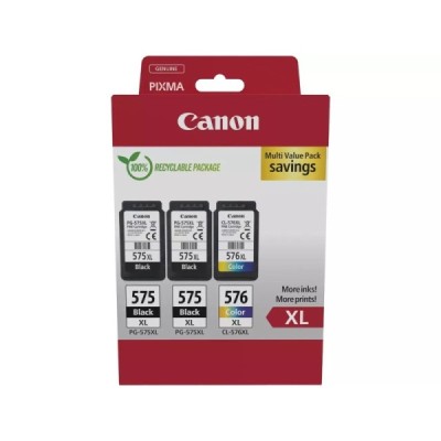 Cartouche d'encre Canon 2X PG-575XL / CL-576XL Multipack Noir + 3 couleurs