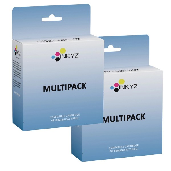 Cartouche Compatible Inkyz HP 21 XL (SD367AE) Noir + 3 Couleurs - Multipack