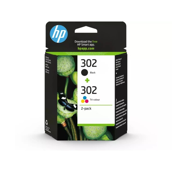 Cartouche d'encre HP 302 (X4D37AE) Noir + 3 couleurs Multipack