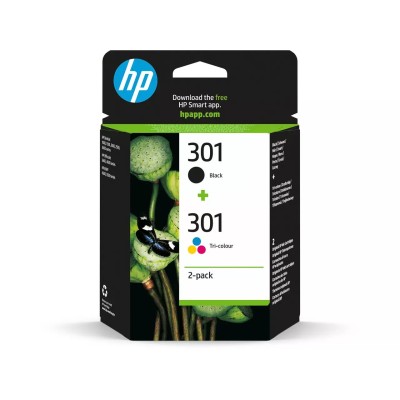 Cartouche d'encre HP 301 (N9J72AE ) Noir + 3 couleurs Multipack