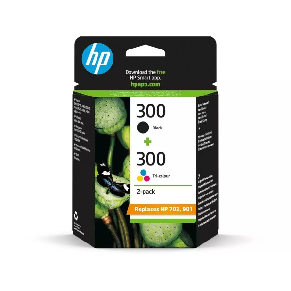 Cartouche d'encre HP 300 / 901 (CN637EE) Noir + 3 couleurs Multipack