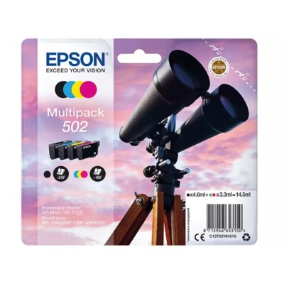 Cartouche d'encre EPSON 502 (C13T02V64010) 4 Couleurs Multipack