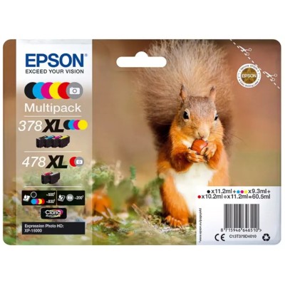 Cartouche d'encre EPSON 378XL / 478XL ( C13T379D4010) 6 Couleurs Multipack