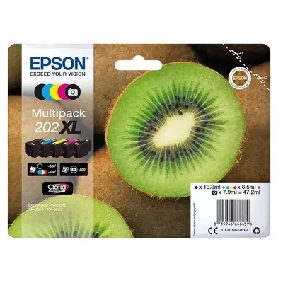 Cartouche d'encre EPSON 202XL (C13T02G74010) 4 Couleurs Multipack