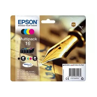 Cartouche d'encre EPSON 16 (C13T16264012) 4 Couleurs Multipack