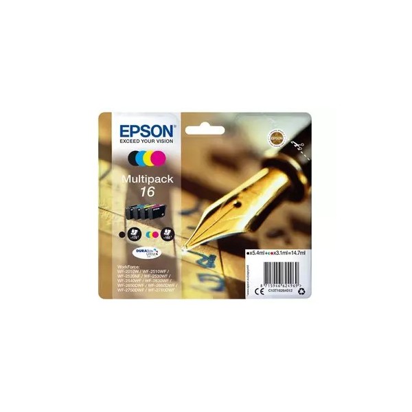 Cartouche d'encre EPSON 16 (C13T16264012) 4 Couleurs Multipack