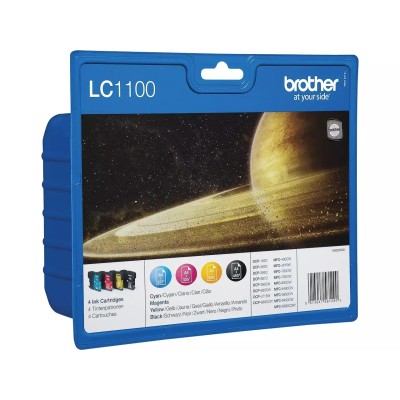 Cartouche d'encre Brother LC-1100VALBPDR 4 Couleurs Multipack