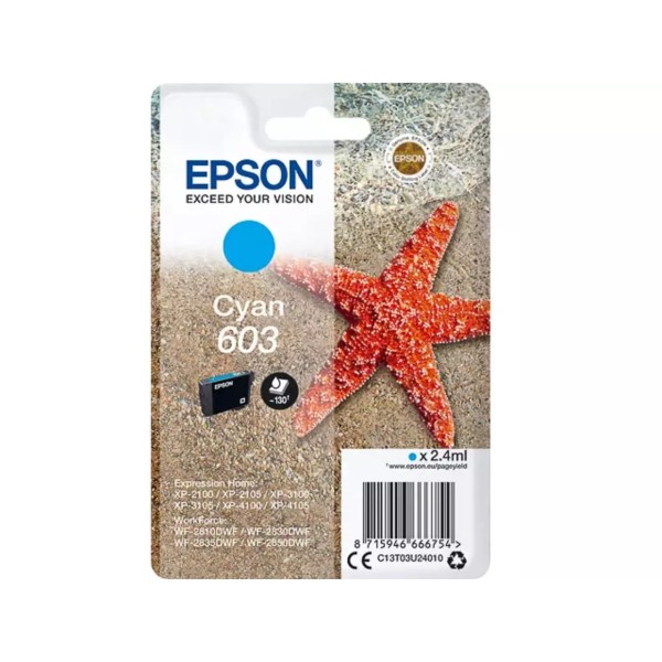 Cartouche d'encre EPSON 603 (C13T03U24010) Cyan