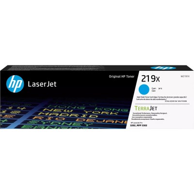 Toner original HP 219X (W2191X) Cyan