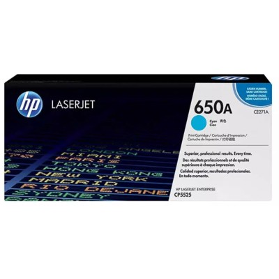 Toner Original HP 650A (CE271A) Cyan