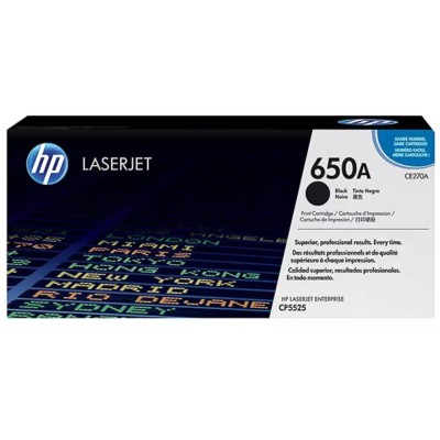 Toner Original HP 650A (CE270A) Noir