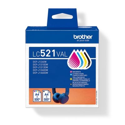 Cartouche d'Encre BROTHER LC-521VAL Multipack
