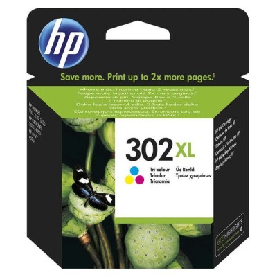 Cartouche Originale HP 302 (F6U67AE) Couleur XL